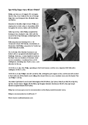 A preview of a PDF biography for Hare, Phillip Edgar